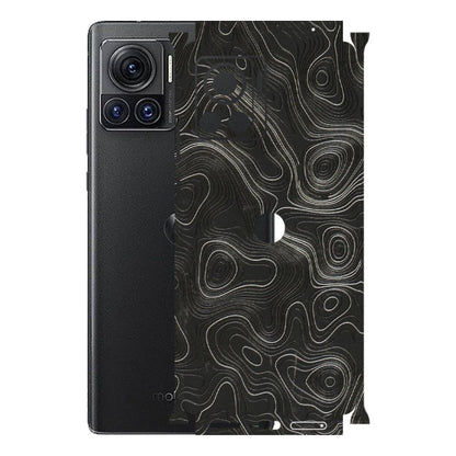 Motorola Phone Skins (All Models) - Abstract White Line Map - 3D Embossed Finish (L-269) Motorola Moto Edge 30 Ultra (5G)