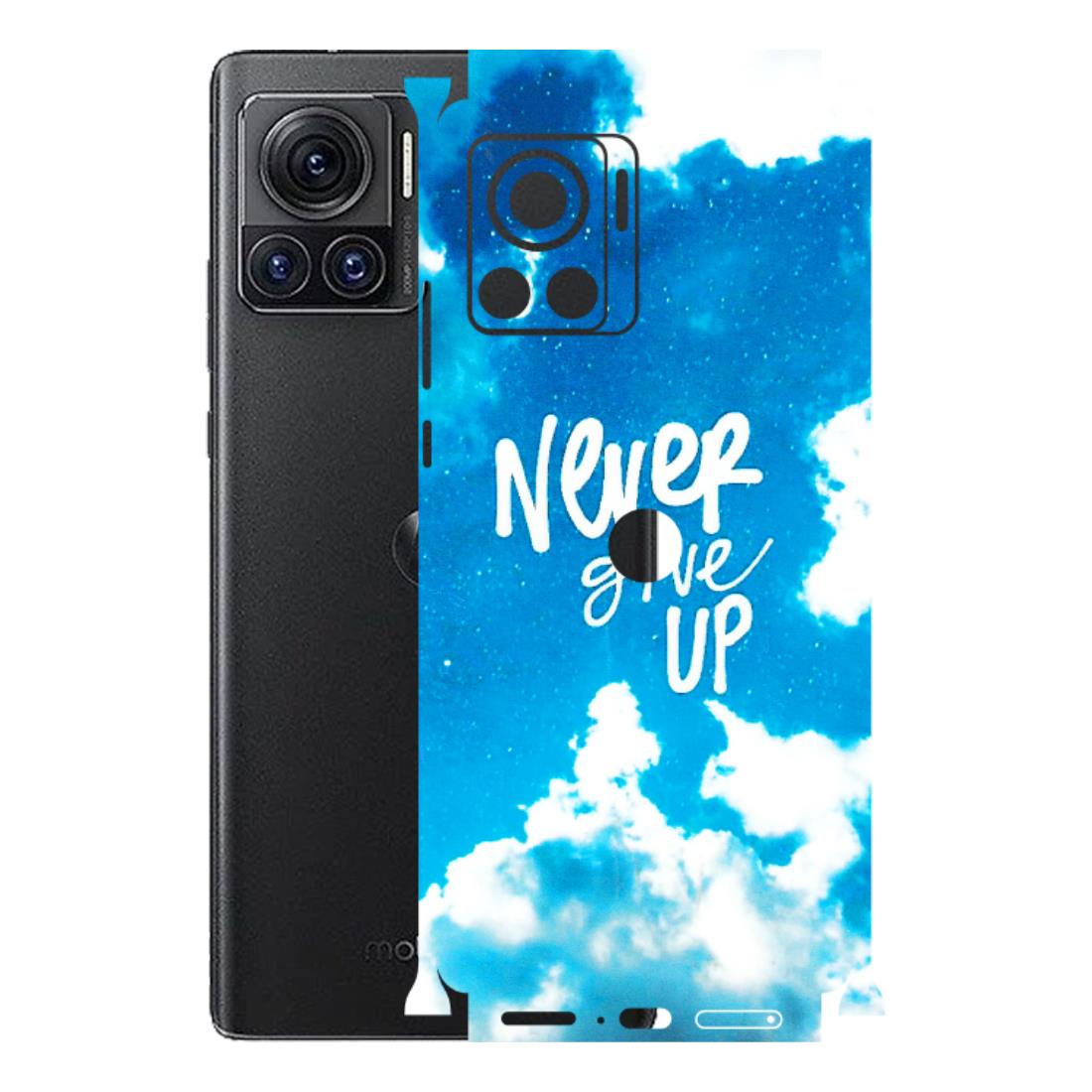Motorola Phone Skins (All Models) - Never Give Up - 3D Embossed Finish (L-279) Motorola Moto Edge 30 Ultra (5G)