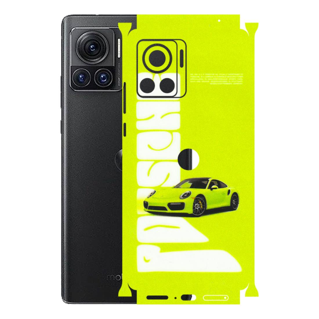 Motorola Phone Skins (All Models) - Lime Green Porche - 3D Embossed Finish (L-30) Motorola Moto Edge 30 Ultra (5G)