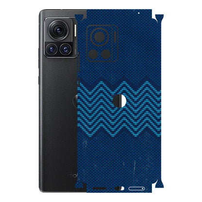 Motorola Phone Skins (All Models) - Blue Sober Waves - 3D Embossed Finish (L-306) Motorola Moto Edge 30 Ultra (5G)