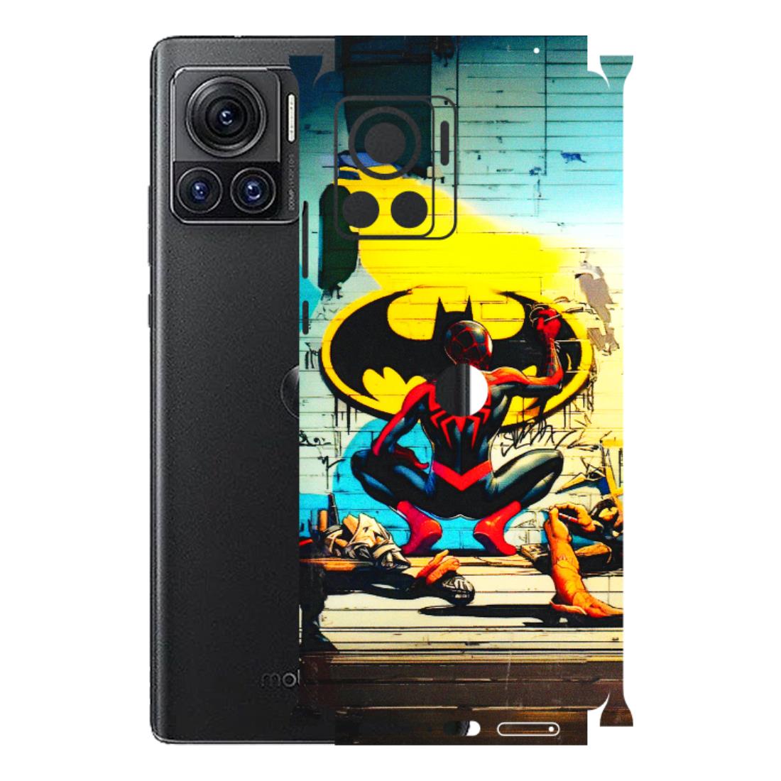 Motorola Phone Skins (All Models) - New Spiderman Bat Logo - 3D Embossed Finish (L-309) Motorola Moto Edge 30 Ultra (5G)