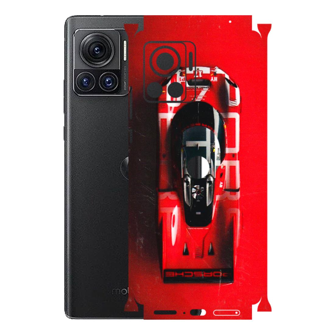 Motorola Phone Skins (All Models) - Red Porsche Car Logo - 3D Embossed Finish (L-315) Motorola Moto Edge 30 Ultra (5G)