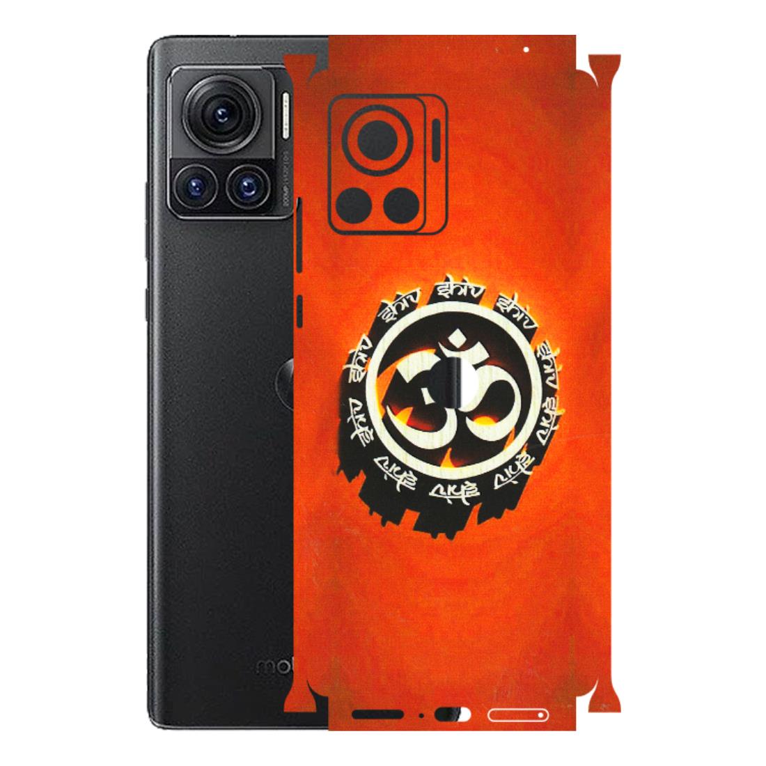 Motorola Phone Skins (All Models) - Aum Shiv Orange - 3D Embossed Finish (L-32) Motorola Moto Edge 30 Ultra (5G)