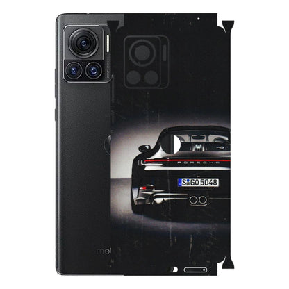 Motorola Phone Skins (All Models) - New Black Porsche GT3 - 3D Embossed Finish (L-327) Motorola Moto Edge 30 Ultra (5G)