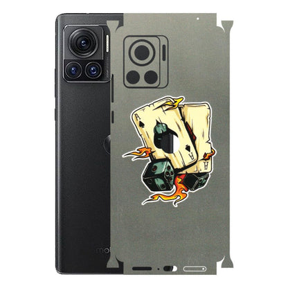 Motorola Phone Skins (All Models) - Grey Cards Of Ace - 3D Embossed Finish (L-77) Motorola Moto Edge 30 Ultra (5G)