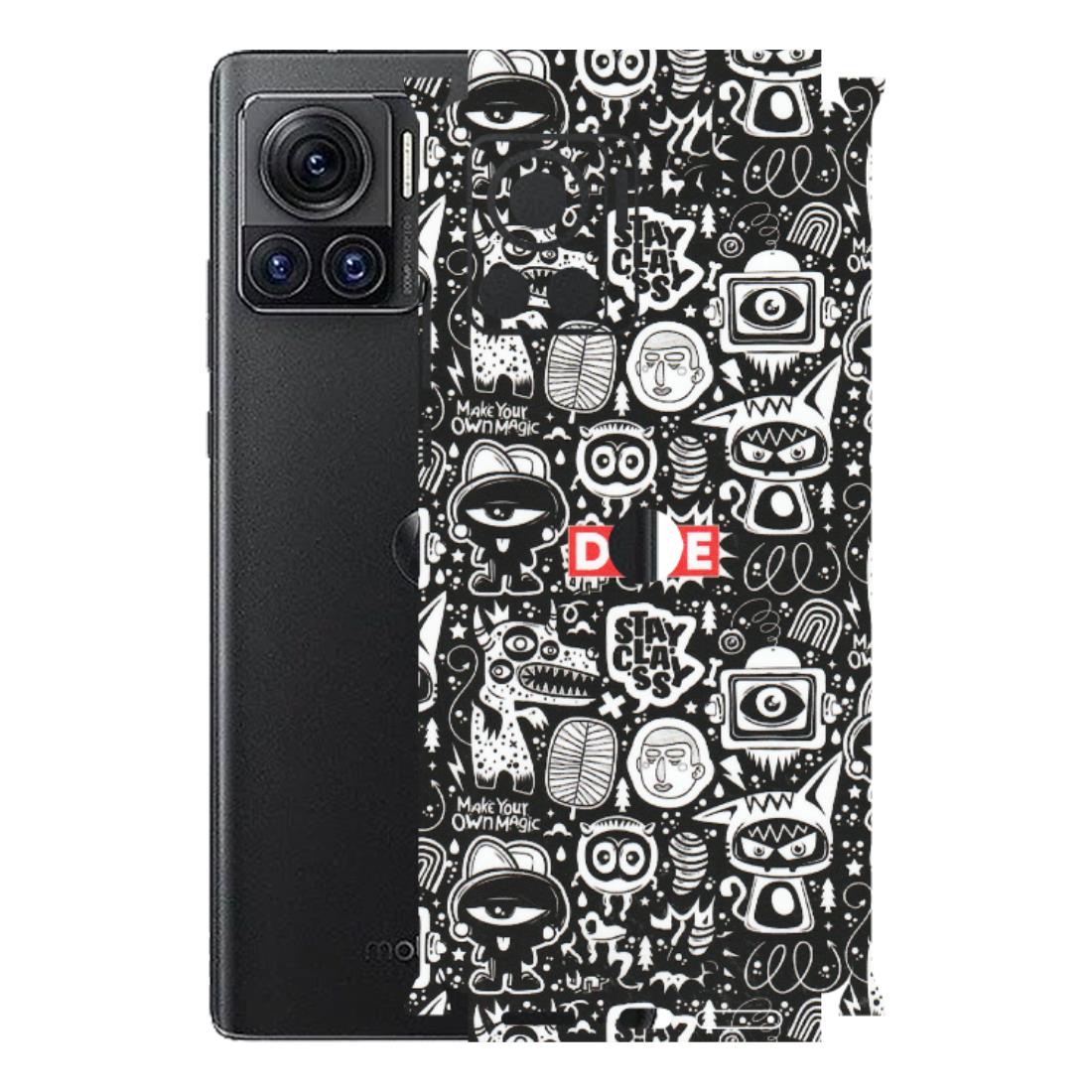 Motorola Phone Skins (All Models) - Dope Stay Classy Black Doodles - Matte Finish (M-126) Motorola Moto Edge 30 Ultra (5G)