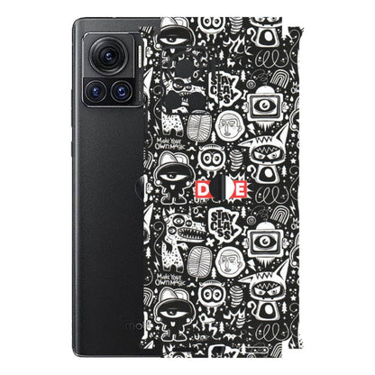 Motorola Phone Skins (All Models) - Dope Stay Classy Black Doodles - Matte Finish (M-126) Motorola Moto Edge 30 Ultra (5G)
