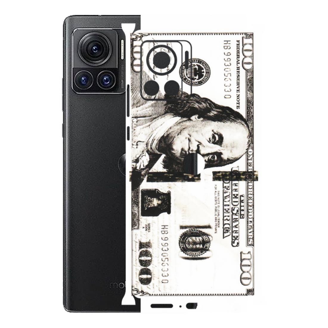 Motorola Phone Skins (All Models) - 100 Dollar Currency - Transparent Finish (T-01) Motorola Moto Edge 30 Ultra (5G)