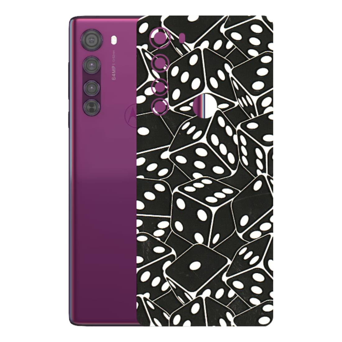 Motorola Phone Skins (All Models) - Big Black Dices - 3D Embossed Finish (L-106) Motorola Moto Edge