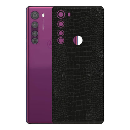 Motorola Phone Skins (All Models) - Snake Leather Black - 3D Embossed Finish (L-107) Motorola Moto Edge