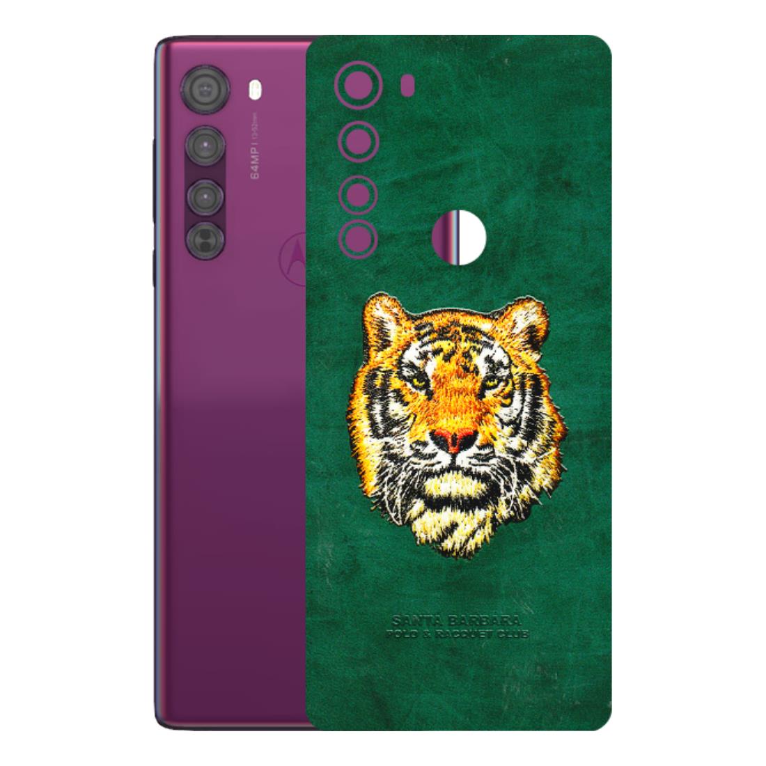 Motorola Phone Skins (All Models) - Leather Feel Tiger - 3D Embossed Finish (L-111) Motorola Moto Edge