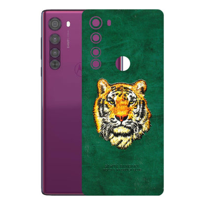 Motorola Phone Skins (All Models) - Leather Feel Tiger - 3D Embossed Finish (L-111) Motorola Moto Edge