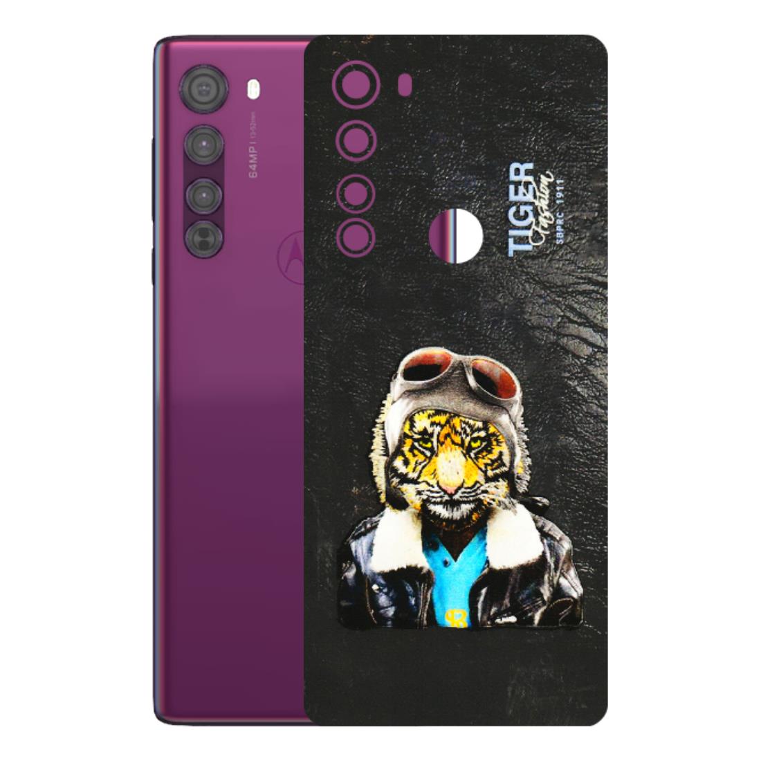 Motorola Phone Skins (All Models) - Rider Tiger - 3D Embossed Finish (L-113) Motorola Moto Edge