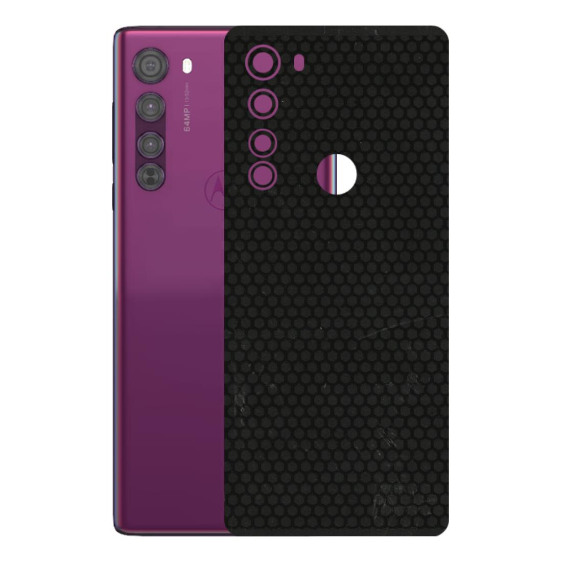 Motorola Phone Skins (All Models) - Black honeycomb - 3D Embossed Finish (L-114) Motorola Moto Edge