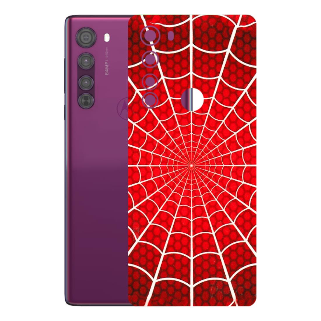 Motorola Phone Skins (All Models) - Classic Spidey Web - 3D Embossed Finish (L-115) Motorola Moto Edge