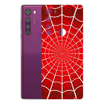 Motorola Phone Skins (All Models) - Classic Spidey Web - 3D Embossed Finish (L-115) Motorola Moto Edge