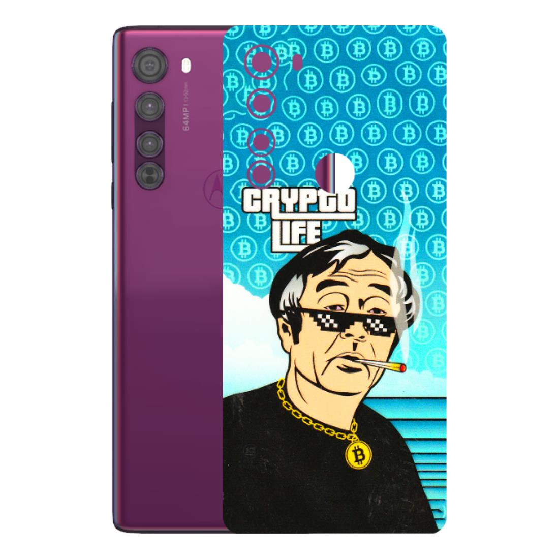 Motorola Phone Skins (All Models) - Crypto Thug Life - 3D Embossed Finish (L-179) Motorola Moto Edge