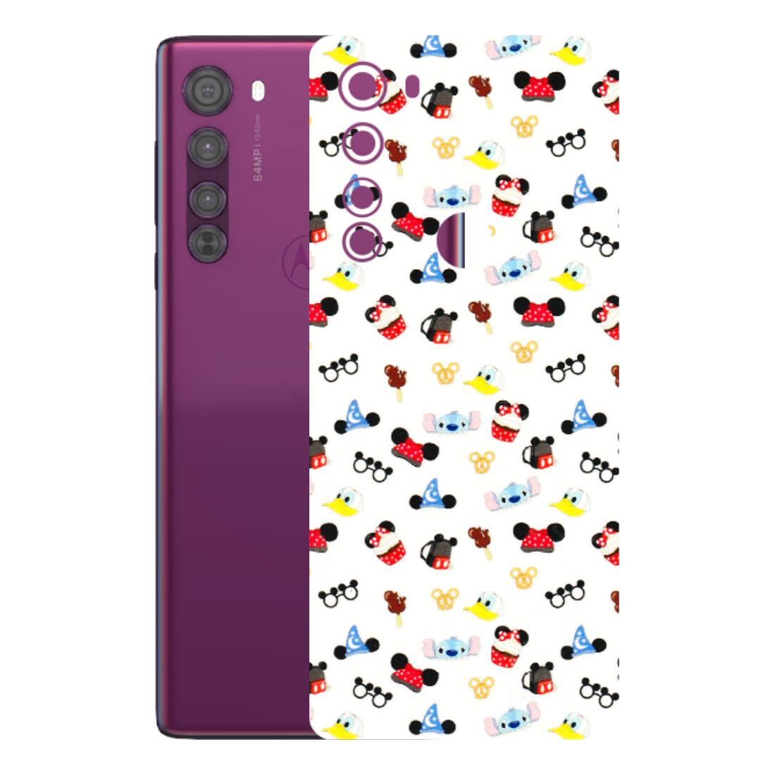 Motorola Phone Skins (All Models) - Minnie Mouse & Donald Doodles s - 3D Embossed Finish (L-194) Motorola Moto Edge