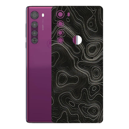 Motorola Phone Skins (All Models) - Black Swirl - 3D Embossed Finish (L-196) Motorola Moto Edge
