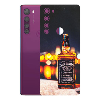 Motorola Phone Skins (All Models) - JD Whiskey Bottle - 3D Embossed Finish (L-20) Motorola Moto Edge