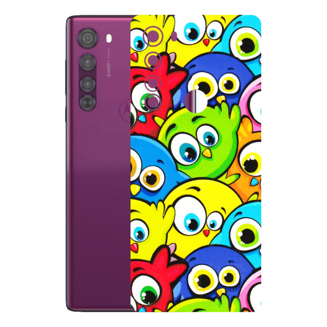 Motorola Phone Skins (All Models) - Cute Fluffy Birds - 3D Embossed Finish (L-213) Motorola Moto Edge