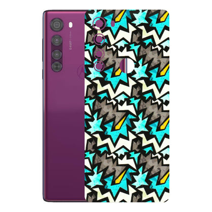 Motorola Phone Skins (All Models) - Funky Zig Zag - 3D Embossed Finish (L-223) Motorola Moto Edge