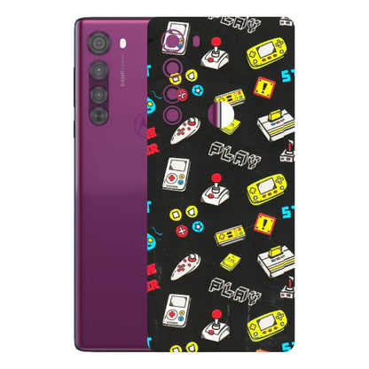 Motorola Phone Skins (All Models) - Gaming Doodles - 3D Embossed Finish (L-224) Motorola Moto Edge
