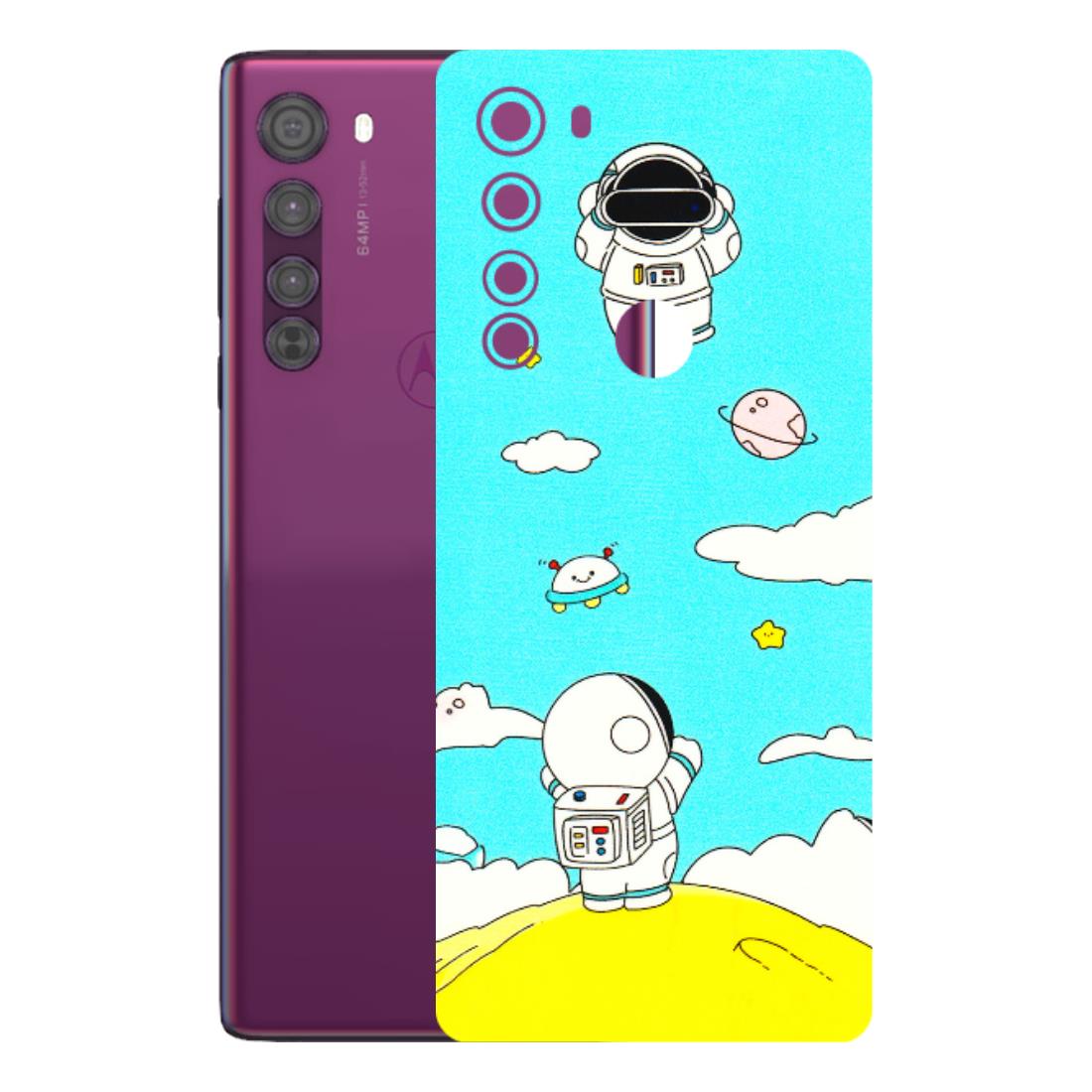 Motorola Phone Skins (All Models) - Blue Skies Astro Float - 3D Embossed Finish (L-230) Motorola Moto Edge