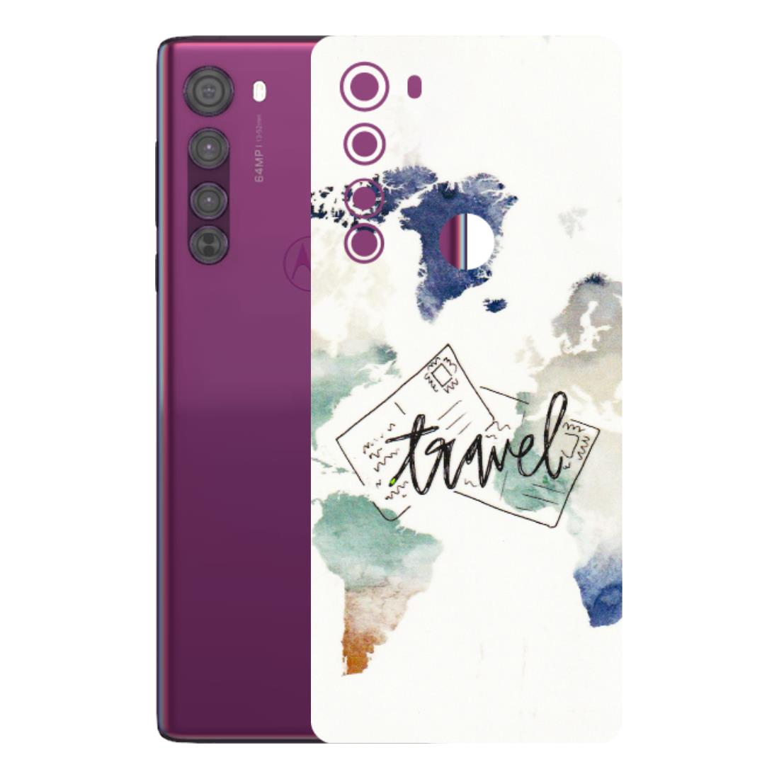 Motorola Phone Skins (All Models) - Travel The World - 3D Embossed Finish (L-232) Motorola Moto Edge
