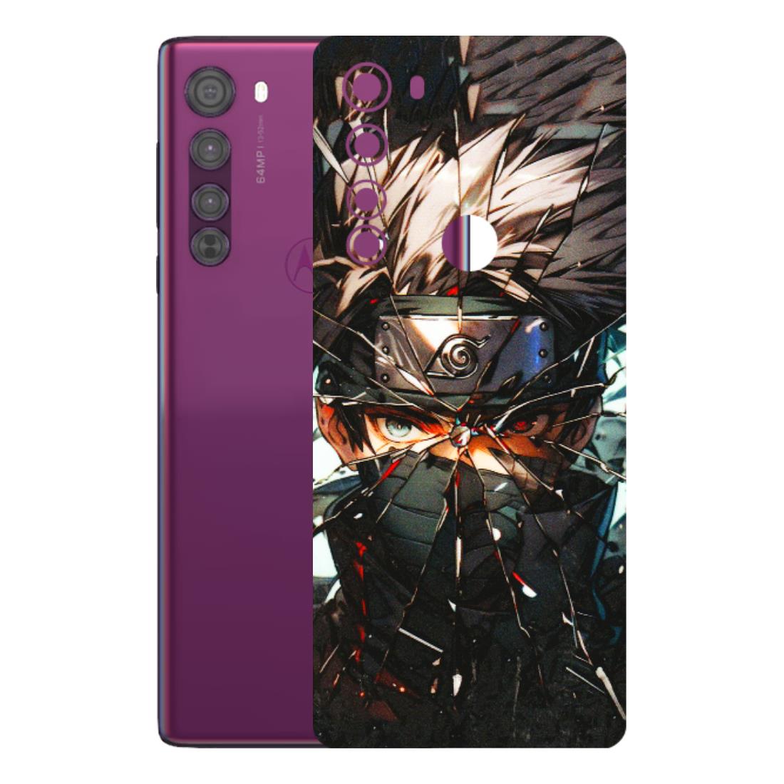 Motorola Phone Skins (All Models) - Kakashi Shattered Glass Effect - 3D Embossed Finish (L-237) Motorola Moto Edge