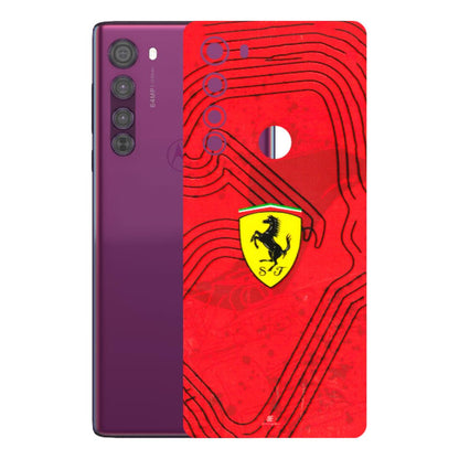 Motorola Phone Skins (All Models) - Red Ferrari Logo Stylish - 3D Embossed Finish (L-238) Motorola Moto Edge