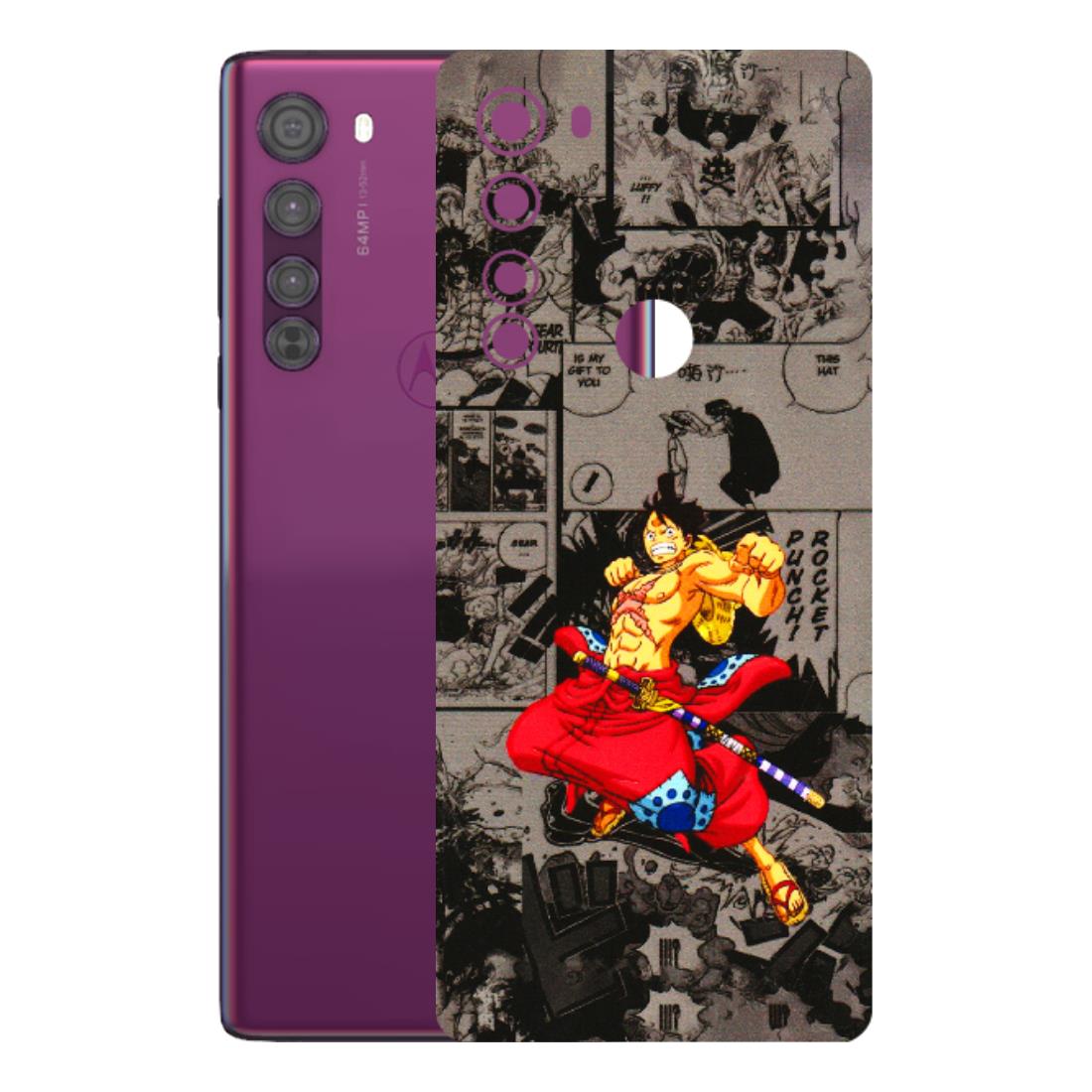 Motorola Phone Skins (All Models) - One Piece Rocket Punch Manga - 3D Embossed Finish (L-25) Motorola Moto Edge