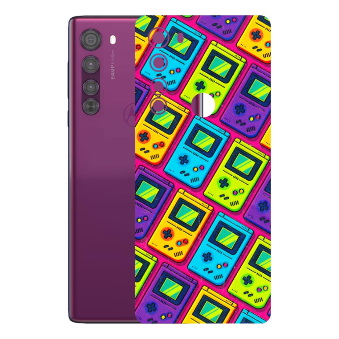 Motorola Phone Skins (All Models) - Gameboy Colourful - 3D Embossed Finish (L-266) Motorola Moto Edge