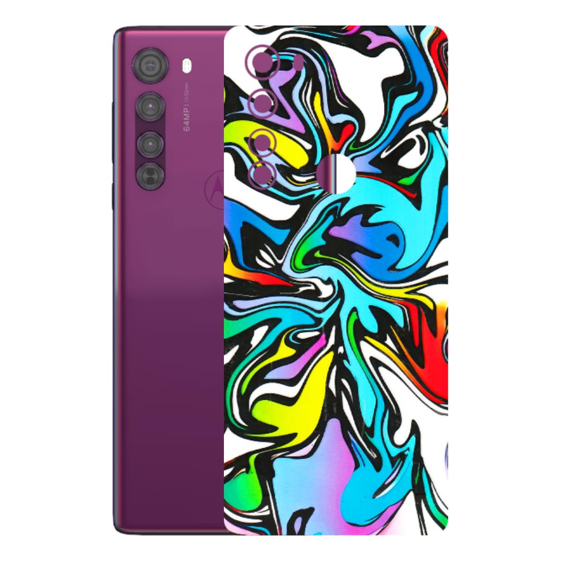 Motorola Phone Skins (All Models) - Abstract Colour Paints - 3D Embossed Finish (L-271) Motorola Moto Edge