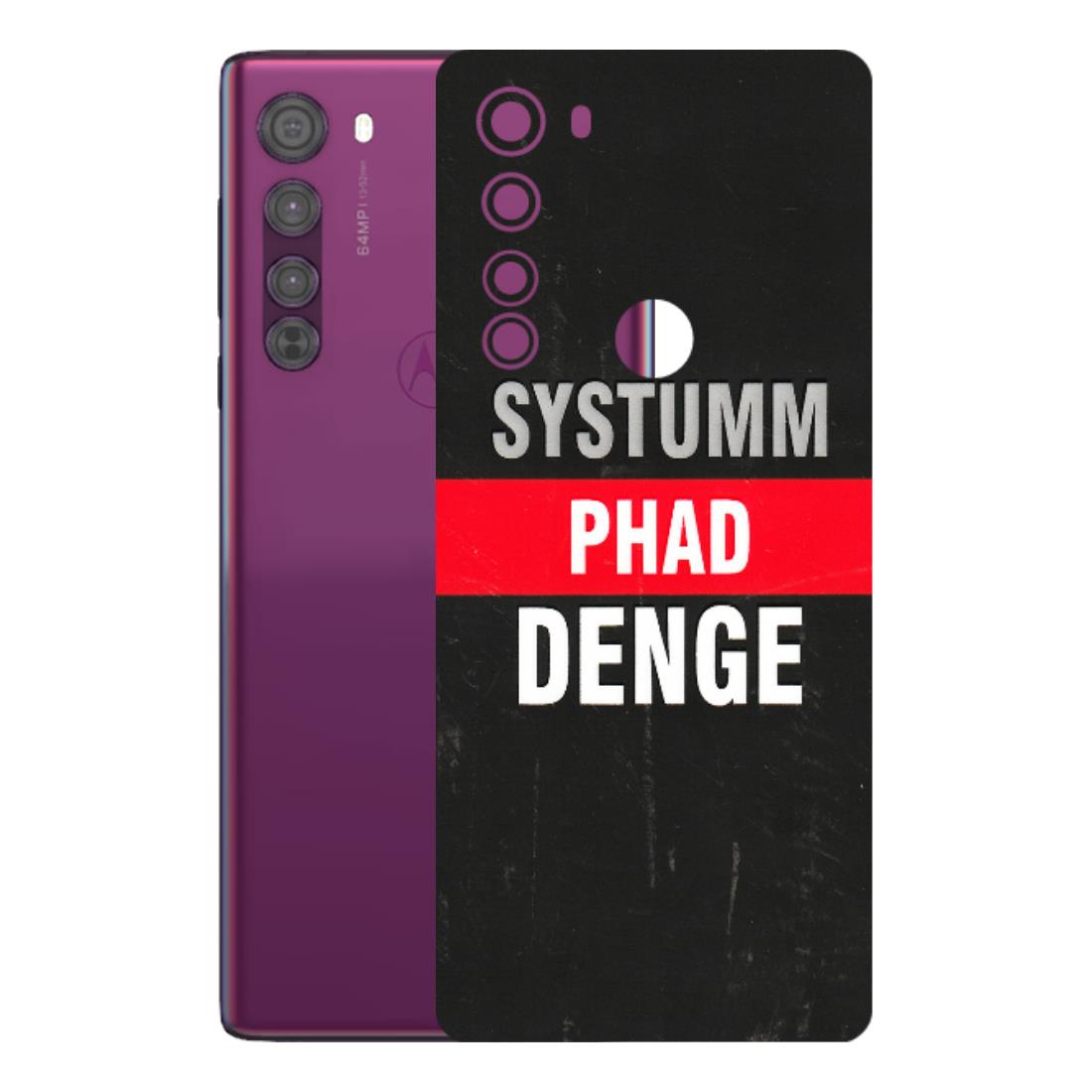 Motorola Phone Skins (All Models) - Systumm Phad Denge - 3D Embossed Finish (L-278) Motorola Moto Edge