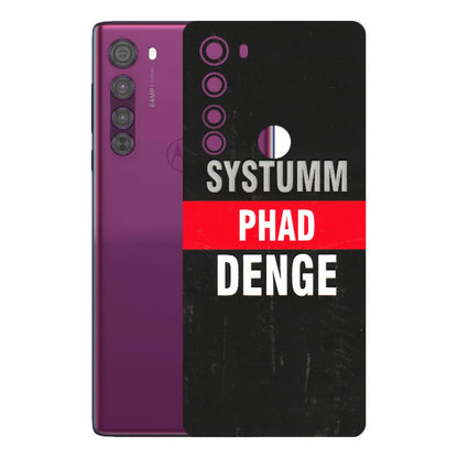 Motorola Phone Skins (All Models) - Systumm Phad Denge - 3D Embossed Finish (L-278) Motorola Moto Edge