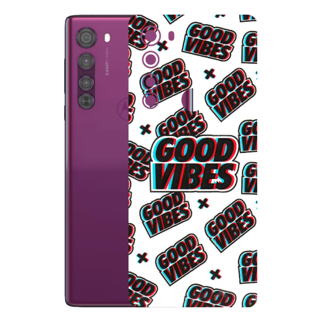 Motorola Phone Skins (All Models) - Good Vibes - 3D Embossed Finish (L-282) Motorola Moto Edge