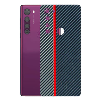 Motorola Phone Skins (All Models) - Blue Sober Lines - 3D Embossed Finish (L-305) Motorola Moto Edge