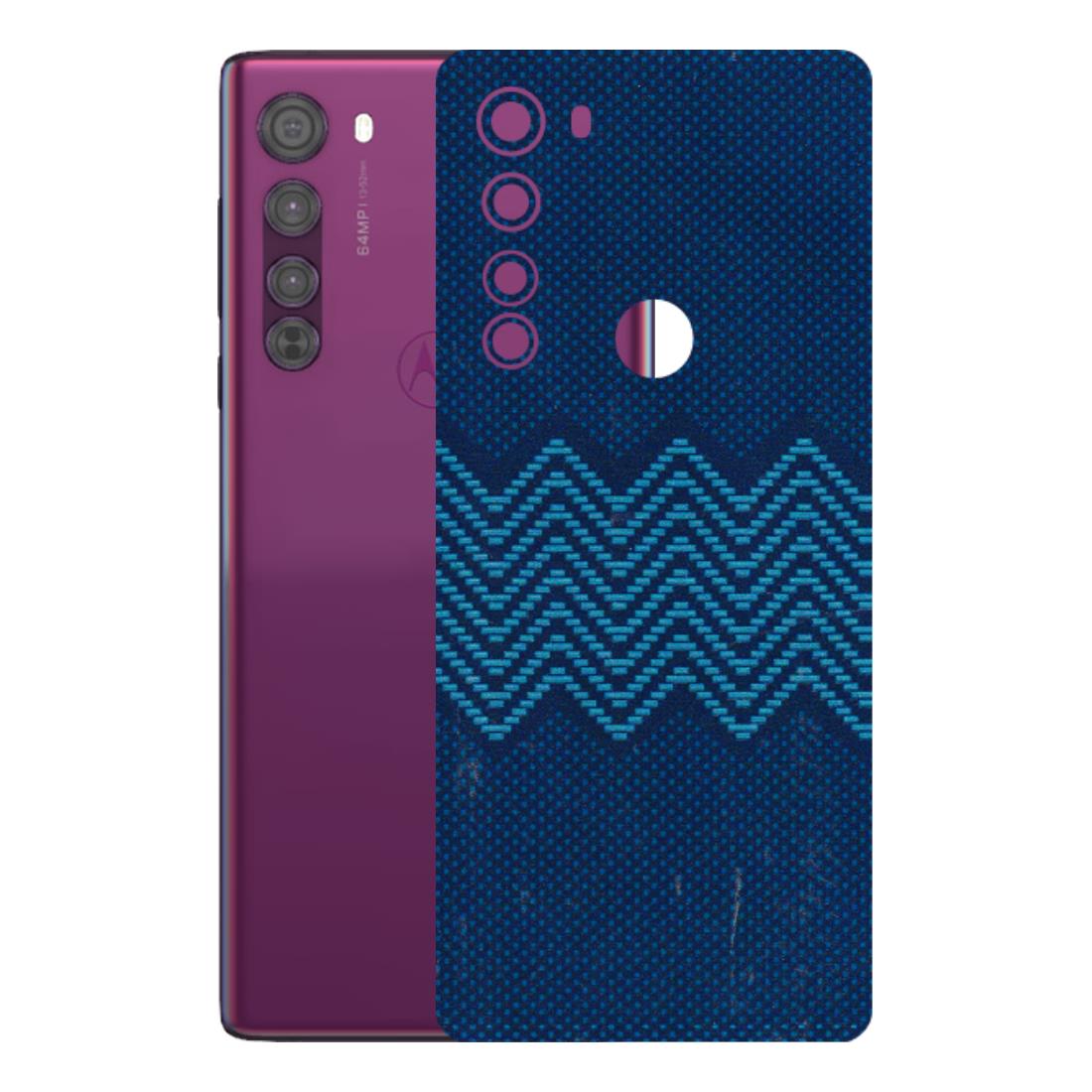 Motorola Phone Skins (All Models) - Blue Sober Waves - 3D Embossed Finish (L-306) Motorola Moto Edge