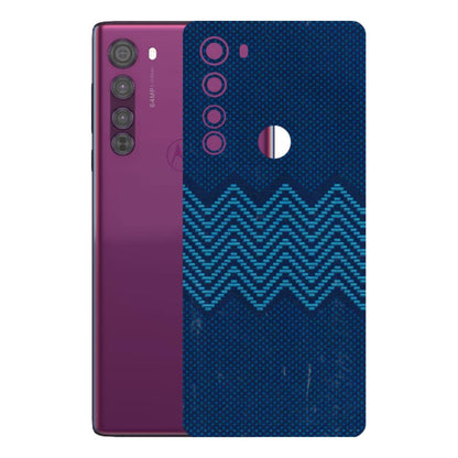 Motorola Phone Skins (All Models) - Blue Sober Waves - 3D Embossed Finish (L-306) Motorola Moto Edge