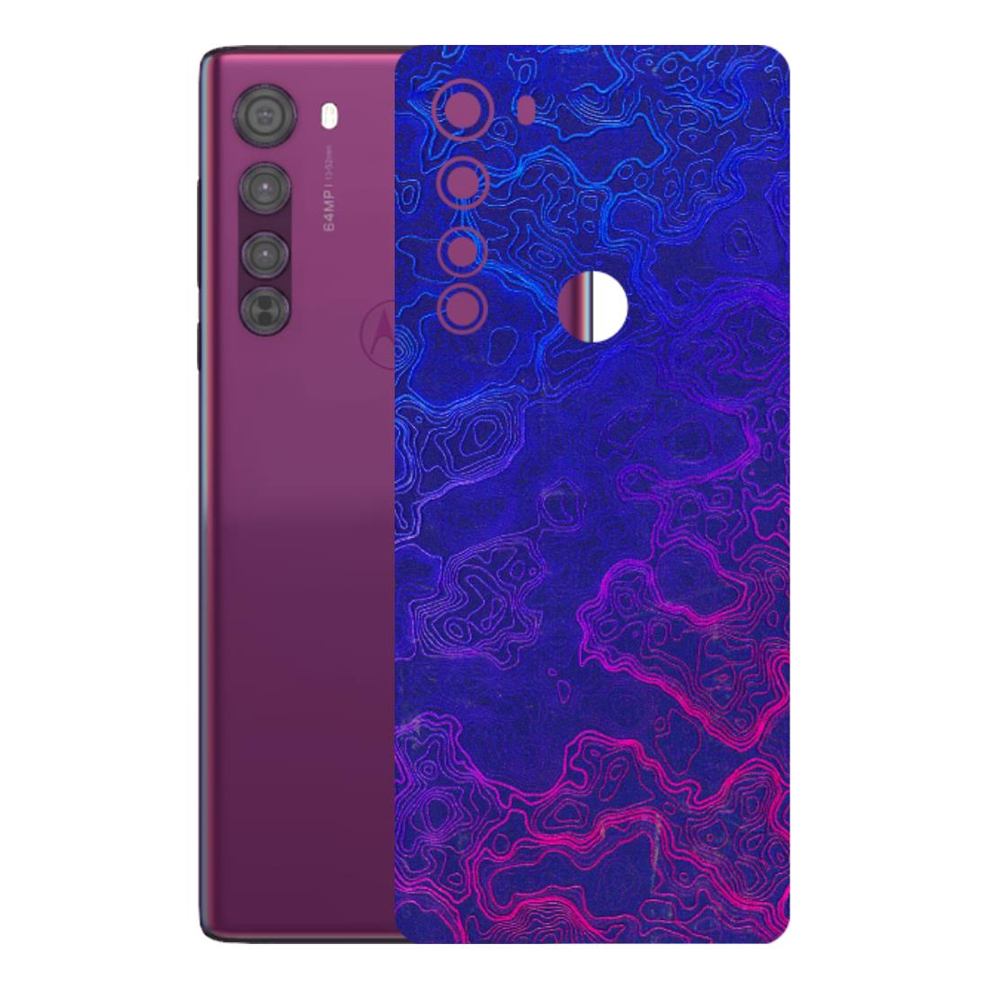 Motorola Phone Skins (All Models) - Purple Ripples Swirl - 3D Embossed Finish (L-314) Motorola Moto Edge
