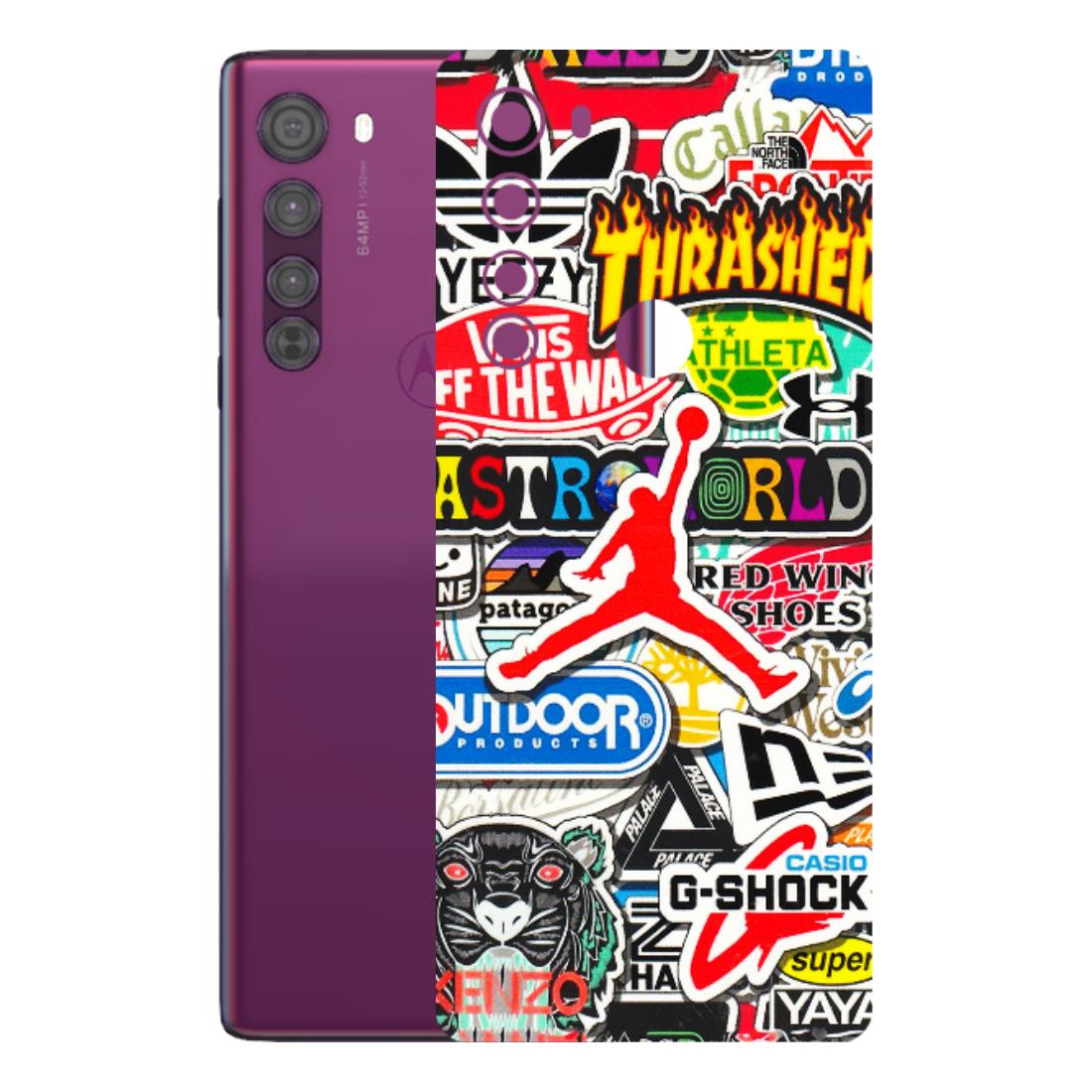 Motorola Phone Skins (All Models) - Multi Brands Sticker Graffiti - 3D Embossed Finish (L-37) Motorola Moto Edge