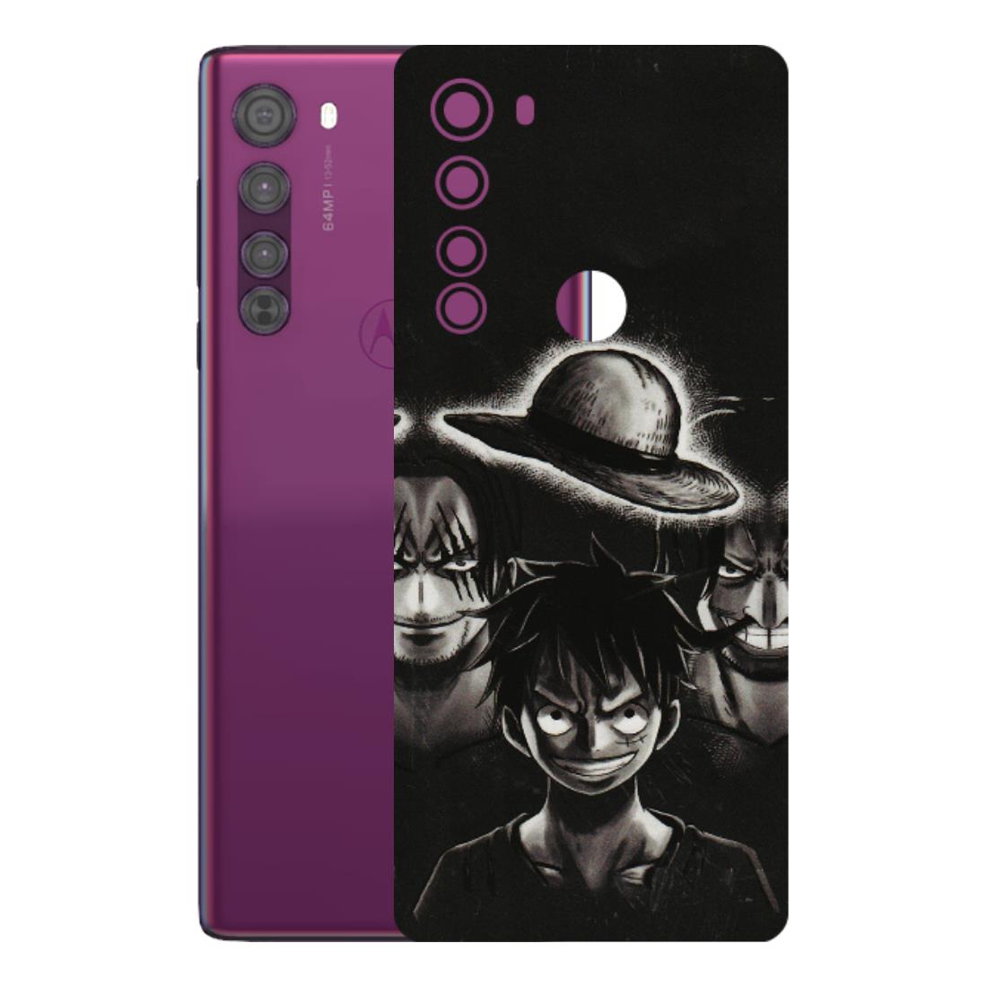 Motorola Phone Skins (All Models) - Black Luffy Hat - 3D Embossed Finish (L-57) Motorola Moto Edge