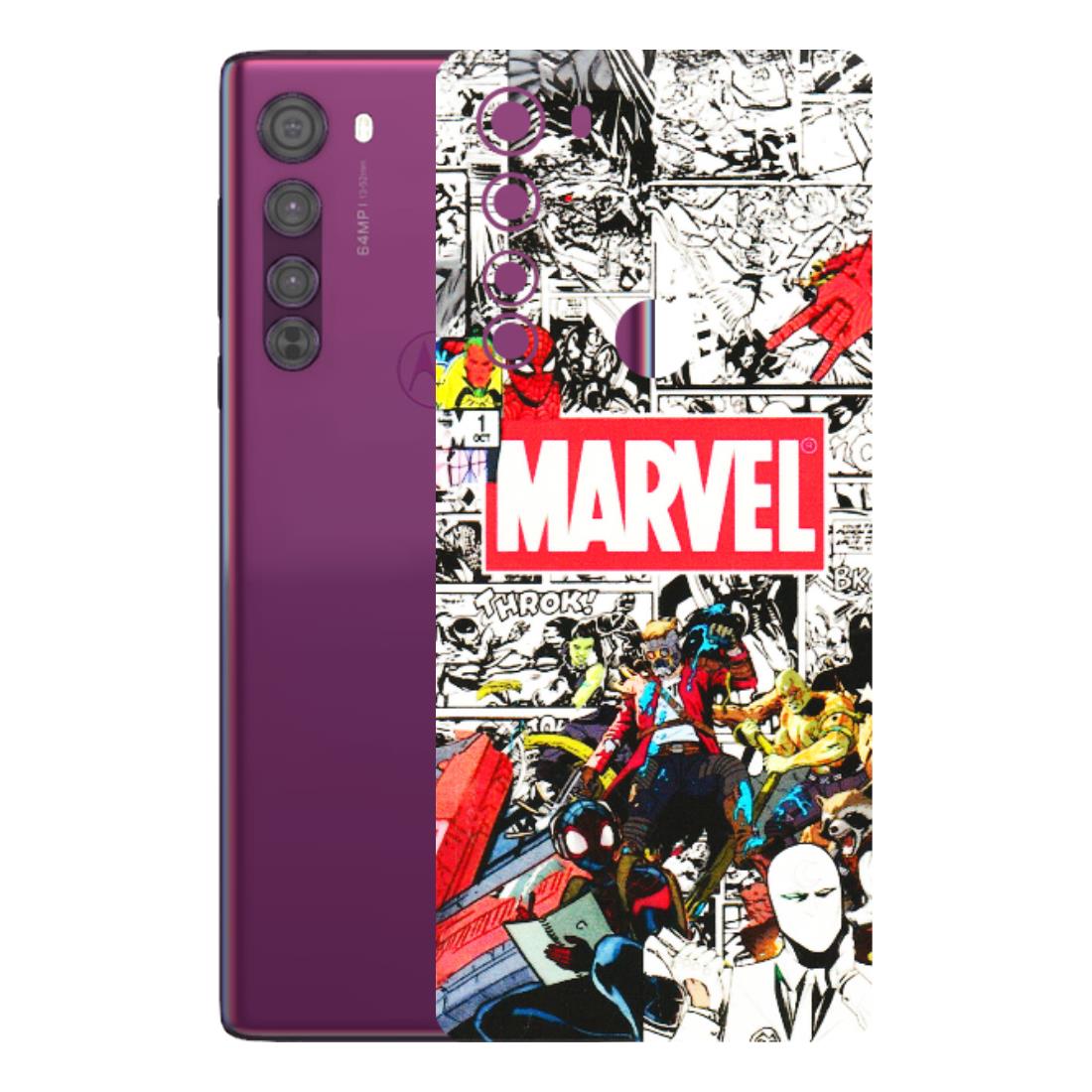 Motorola Phone Skins (All Models) - Marvel Colorful Comic - 3D Embossed Finish (L-64) Motorola Moto Edge