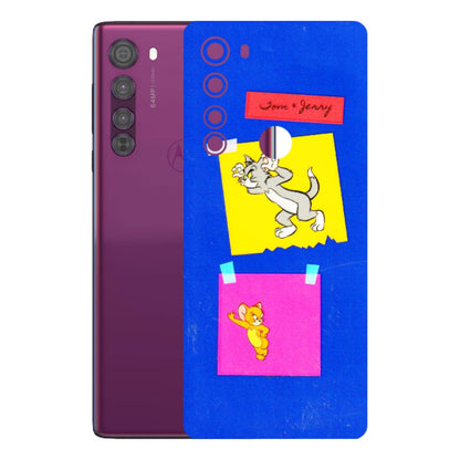 Motorola Phone Skins (All Models) - Tom N Jerry Sticky Notes - 3D Embossed Finish (L-88) Motorola Moto Edge