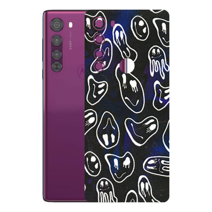 Motorola Phone Skins (All Models) - Distorted Smileys - 3D Embossed Finish (L-92) Motorola Moto Edge