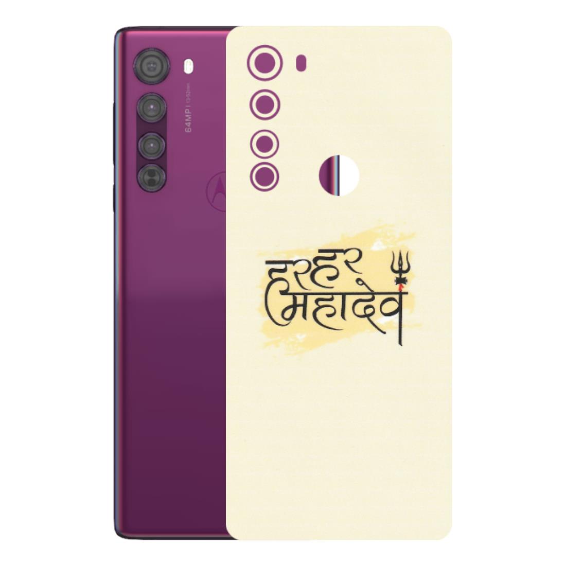 Motorola Phone Skins (All Models) - Har Har Mahadev - Matte Finish (M-10) Motorola Moto Edge