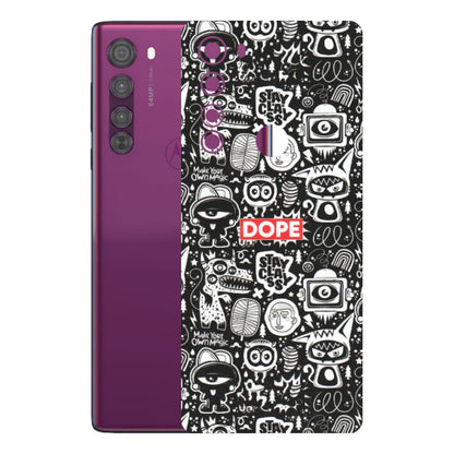 Motorola Phone Skins (All Models) - Dope Stay Classy Black Doodles - Matte Finish (M-126) Motorola Moto Edge