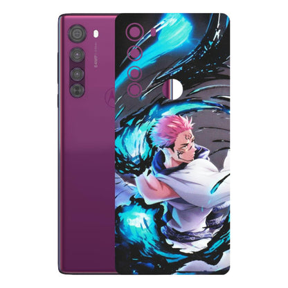 Motorola Phone Skins (All Models) - New Jujutsu Kaisen Grey Blue Anime - Matte Finish (M-127) Motorola Moto Edge