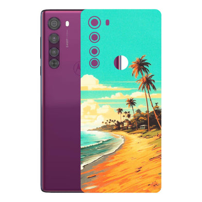 Motorola Phone Skins (All Models) - Miami Beach - Matte Finish (M-136) Motorola Moto Edge
